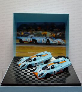 ( Geschenkdoos ) Gulf Porsche 917k Daytona set ( Geschenkdoos ) Gulf Porsche 917k Daytona set